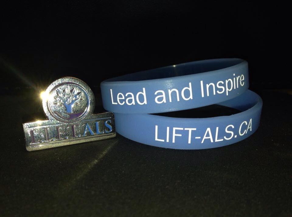 L.I.F.T. ALS Bracelets and Pin